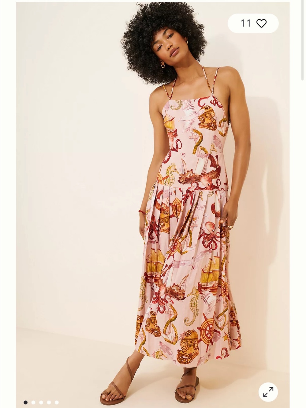 FARM Rio Nautical Wonder Strappy Maxi Dress